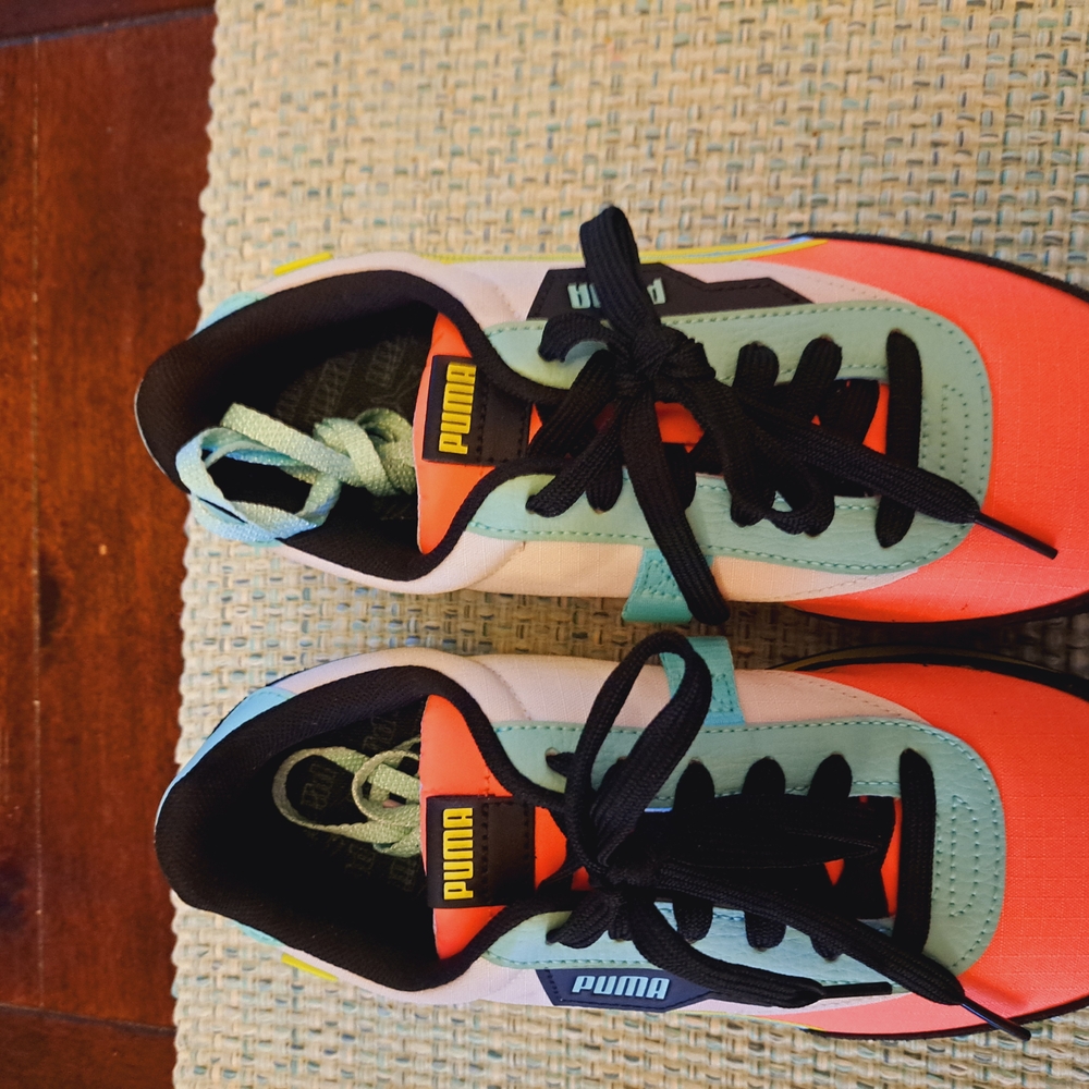 Puma Black and Orange Sneakers Dynamic Style